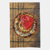 Steampunk Valentijn 1A Keukenhanddoeken (Verticaal)