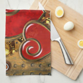 Steampunk Valentijn 3 Keukenhanddoek (Quarter Fold)