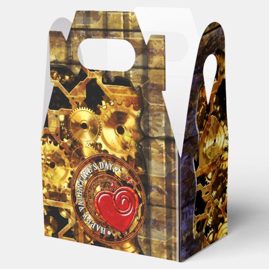 Steampunk Valentijnsdag 1B Tent Favor Box Bedankdoosjes (Geopend)