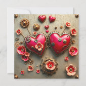  Steampunk Valentijnsdag | Fotosjabloon Kaart (Voorkant)