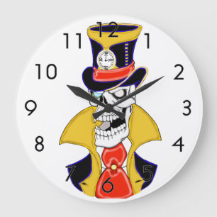 Steampunk Vampire Skull Grote Klok