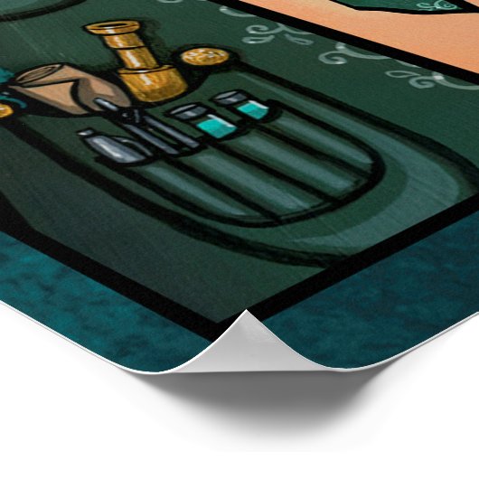 Steampunk Vampire Time Traveler Temple Poster (Hoek)