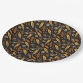 Steampunk veer en tandwielen papieren bordje (Gekanteld)