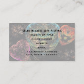  Steampunk Velvet Textured Hearts Visitekaartje (Achterkant)