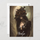 Steampunk Verberg je ogen originele kunstwerk Briefkaart (Voorkant / Achterkant)