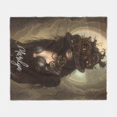 Steampunk Verberg je ogen originele kunstwerk Fleece Deken (Voorkant (Horizontaal))
