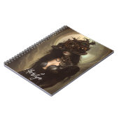 Steampunk Verberg je ogen originele kunstwerk Notitieboek (Linkerzijde)