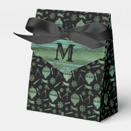 Steampunk Verdigris Balloons Monogram Bedankdoosjes