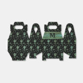 Steampunk Verdigris Balloons Monogram Gable Bedankdoosjes (Uitgevouwen)