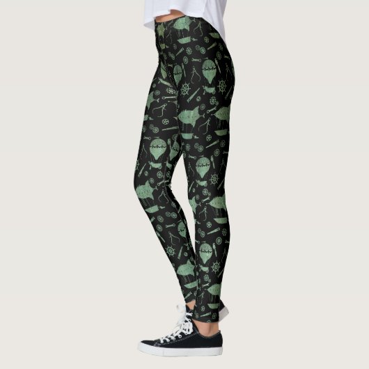 Steampunk Verdigris Bronze Airships Leggings (Links)