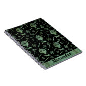 Steampunk Verdigris Bronze Ballooning Aangepaste n Notitieboek (Rechterzijde)