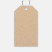 Steampunk Verdigris Bronze Gears Aangepast monogra Cadeaulabel (Achterkant)