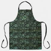 Steampunk Verdigris Bronze Gears Monogram Schort (Voorkant)