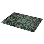 Steampunk Verdigris Bronze Gears Monogram Snijplank (Hoek)