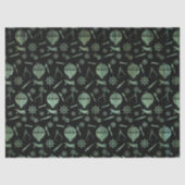 Steampunk Verdigris Bronze Hot Air-ballonnen Tissuepapier (Voorkant)