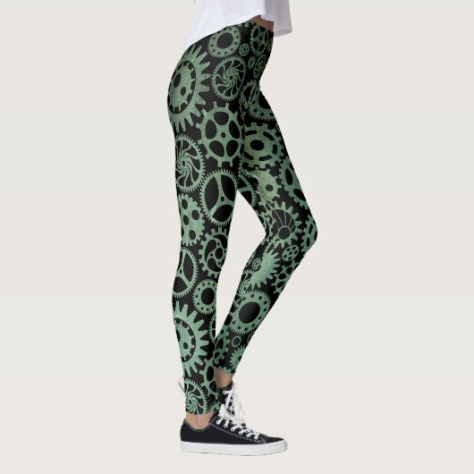 Steampunk Verdigris Bronze Leggings (Rechts)