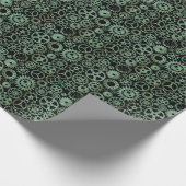 Steampunk Verdigris Bronzen Gears Cadeaupapier (Hoek)