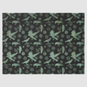 Steampunk Verdigris Bronzen Gears en Kroes Tissuepapier (Voorkant)