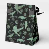 Steampunk Verdigris Gears en Crows Monogram Bedankdoosjes (Achterkant)