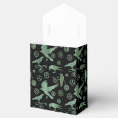 Steampunk Verdigris Gears en Crows Monogram Bedankdoosjes (Geopend)