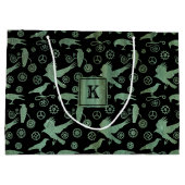 Steampunk Verdigris Gears en Crows Monogram Block Groot Cadeauzakje (Achterkant)