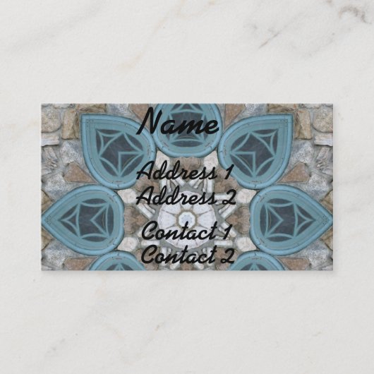 Steampunk Verdigris Window Mandala Visitekaartje (Voorkant)