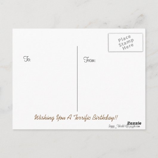  Steampunk Verjaardag Briefkaart (Achterkant)