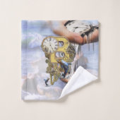 Steampunk verjaardagsbrief B Bad Handdoek (Wasdoekje)