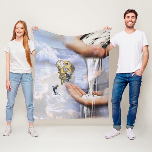 Steampunk verjaardagsbrief B Fleece Deken (In situ)