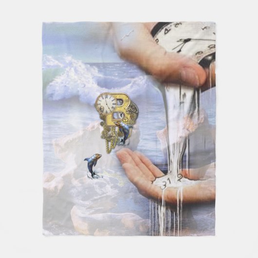 Steampunk verjaardagsbrief B Fleece Deken (Voorkant)