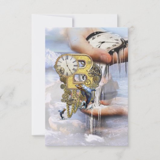 Steampunk verjaardagsbrief B Kaart (Voorkant)