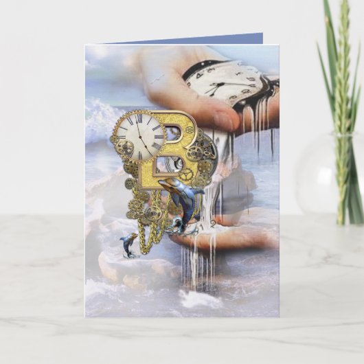 Steampunk verjaardagsbrief B Kaart (Voorkant)