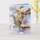 Steampunk verjaardagsbrief B Kaart (Gele Bloem)