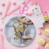 Steampunk verjaardagsbrief B Papieren Bordje (Feest)