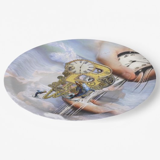 Steampunk verjaardagsbrief B Papieren Bordje (Gekanteld)