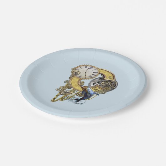 Steampunk verjaardagsbrief C Papieren Bordje (Gekanteld)