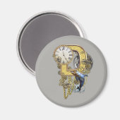 Steampunk-verjaardagsbrief-D Magneet (Voorkant / Achterkant)