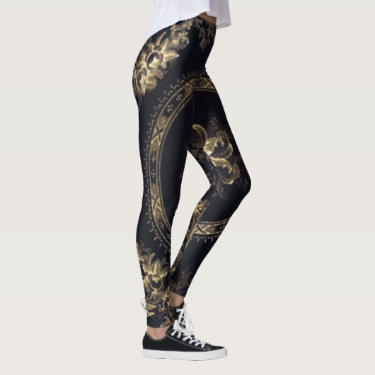 Steampunk Victoria Blue/Black Leggings (Rechts)