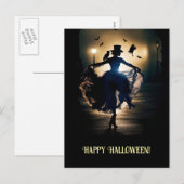 Steampunk Victoria Happy Halloween Owl Lady Feestdagenkaart (Voorkant / Achterkant)