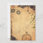 Steampunk Victoriaans  Bachelorette Party Kaart (Achterkant)