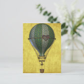 Steampunk Victoriaans ballon Briefkaart (Staand voorkant)
