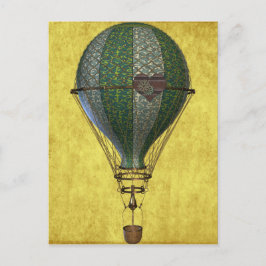 Steampunk Victoriaans ballon Briefkaart
