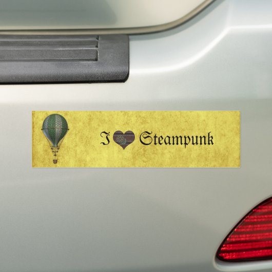 Steampunk Victoriaans ballon Bumpersticker (Op auto)