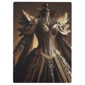 Steampunk Victoriaans Black and Gold Empress Gown Klembord (Achterkant)