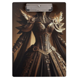 Steampunk Victoriaans Black and Gold Empress Gown Klembord