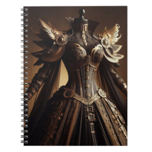 Steampunk Victoriaans Black and Gold Empress Gown Notitieboek