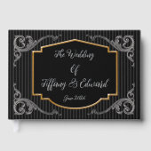 Steampunk  Victoriaans bruiloft gepersonaliseerd Gastenboek (Voorkant)