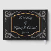 Steampunk Victoriaans bruiloft gepersonaliseerd Gastenboek (Achterkant)