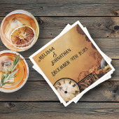 Steampunk Victoriaans bruiloft Servet