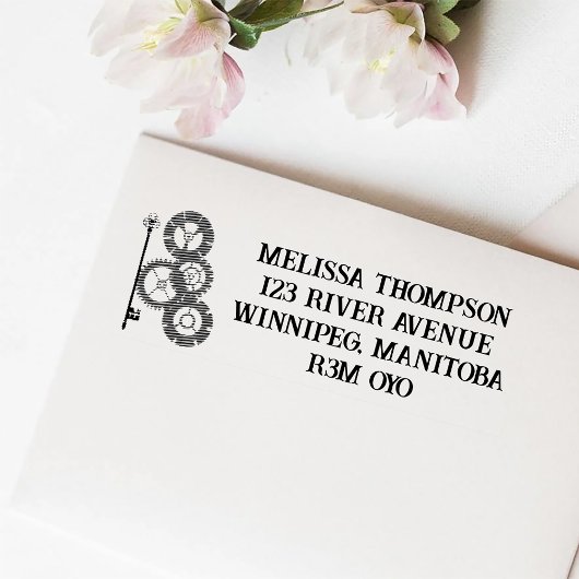 Steampunk Victoriaans bruiloft Zelfinktende Stempel